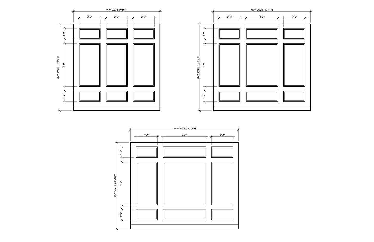 3-Tier Wall Molding Kit — Pre-Cut, Self-Adhering Picture Frame Wainscoting Panels