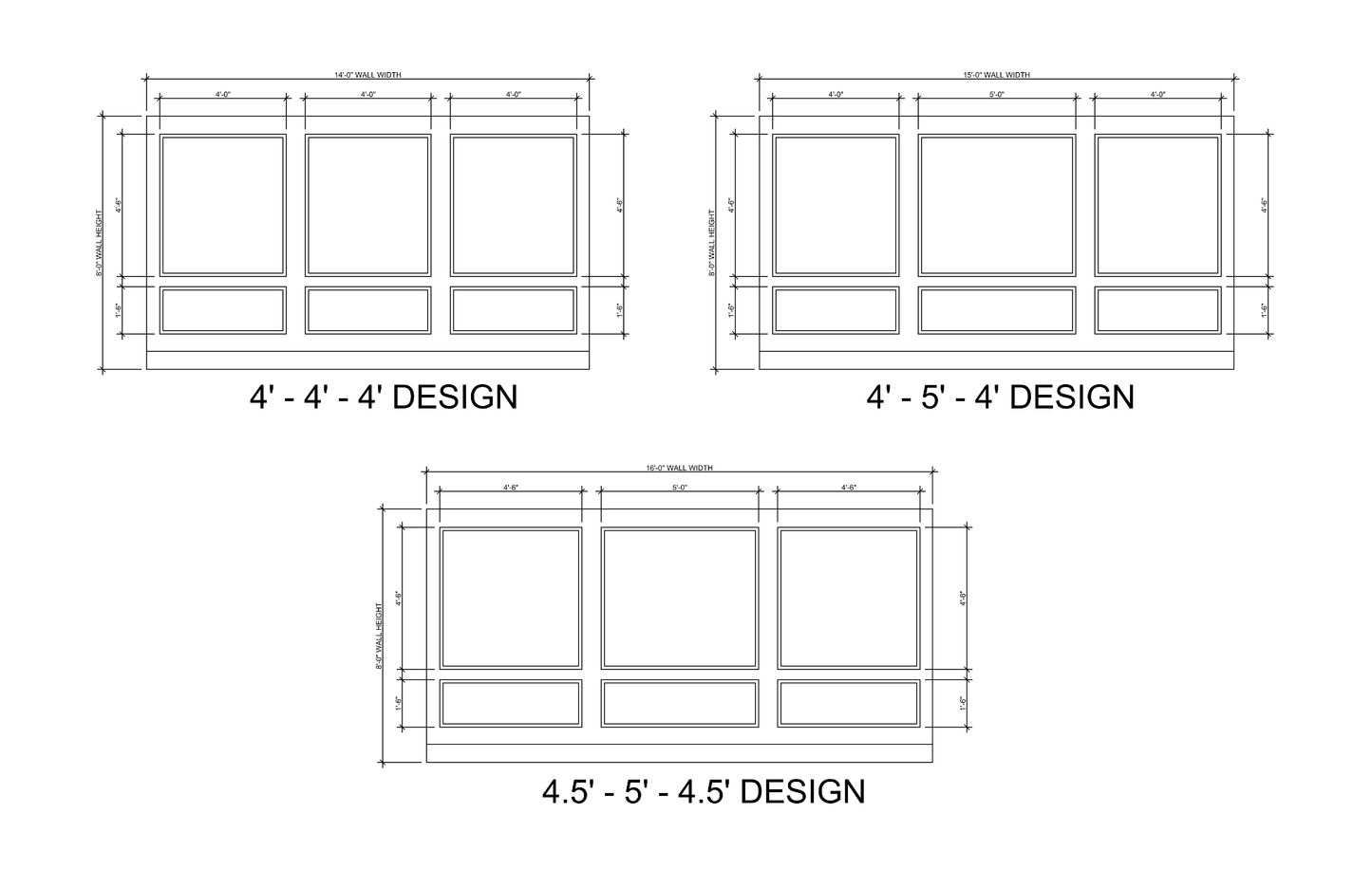 3-Panel Wall Molding Kit — Pre-Cut, Self-Adhering Picture Frame Wainscoting