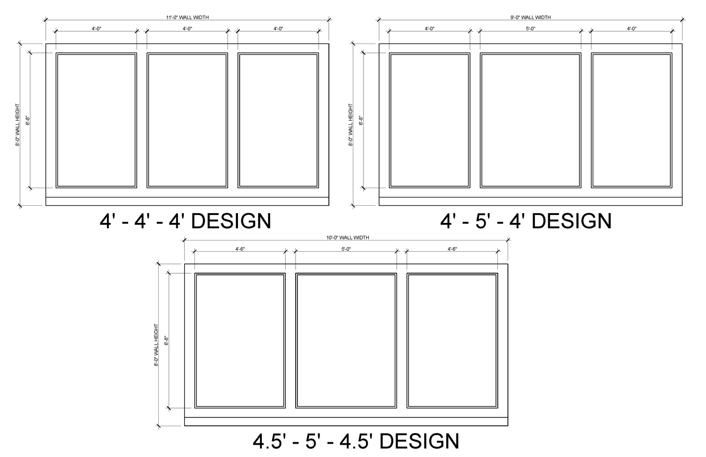 Tall Panel Wall Molding Kit — Pre-Cut, Self-Adhering Elongated Wall Trim