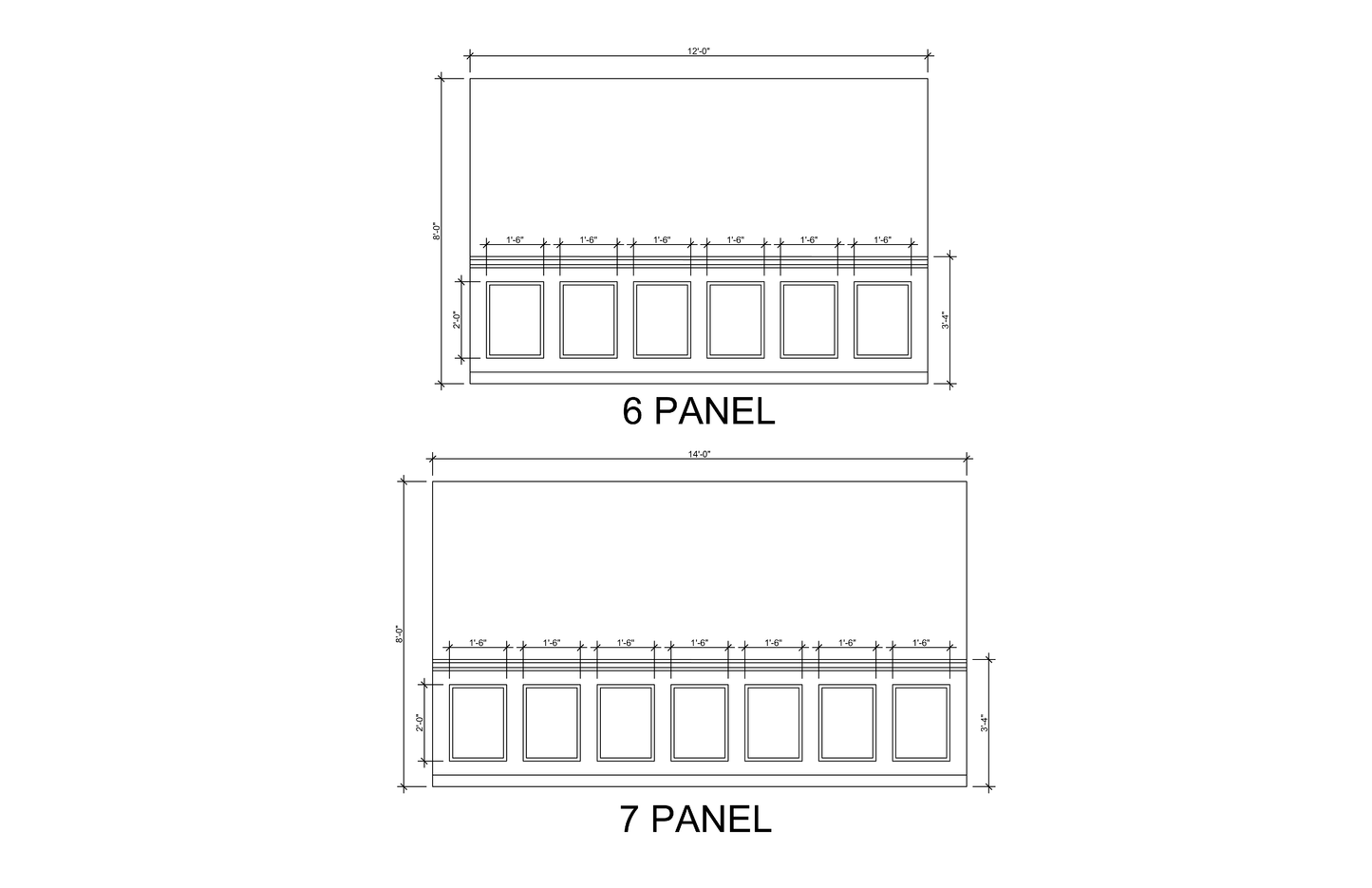 Rectangular Panel Wainscoting Kit — Pre-Cut, Self-Adhering Half-Wall Molding