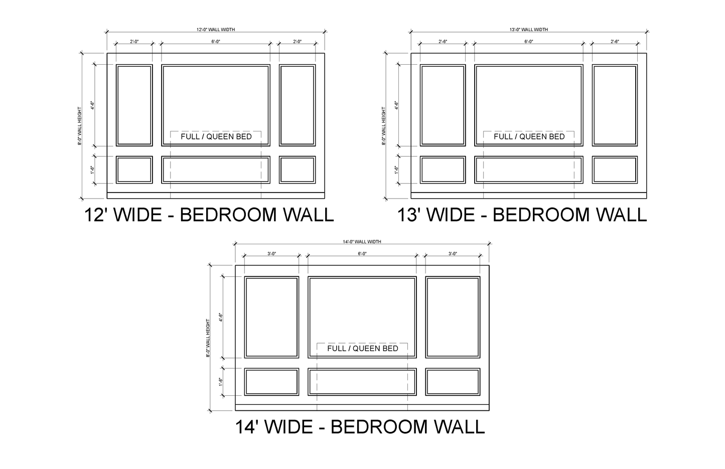 Bedroom Wall Molding Kit — Pre-Cut, Self-Adhering Picture Frame Wainscoting