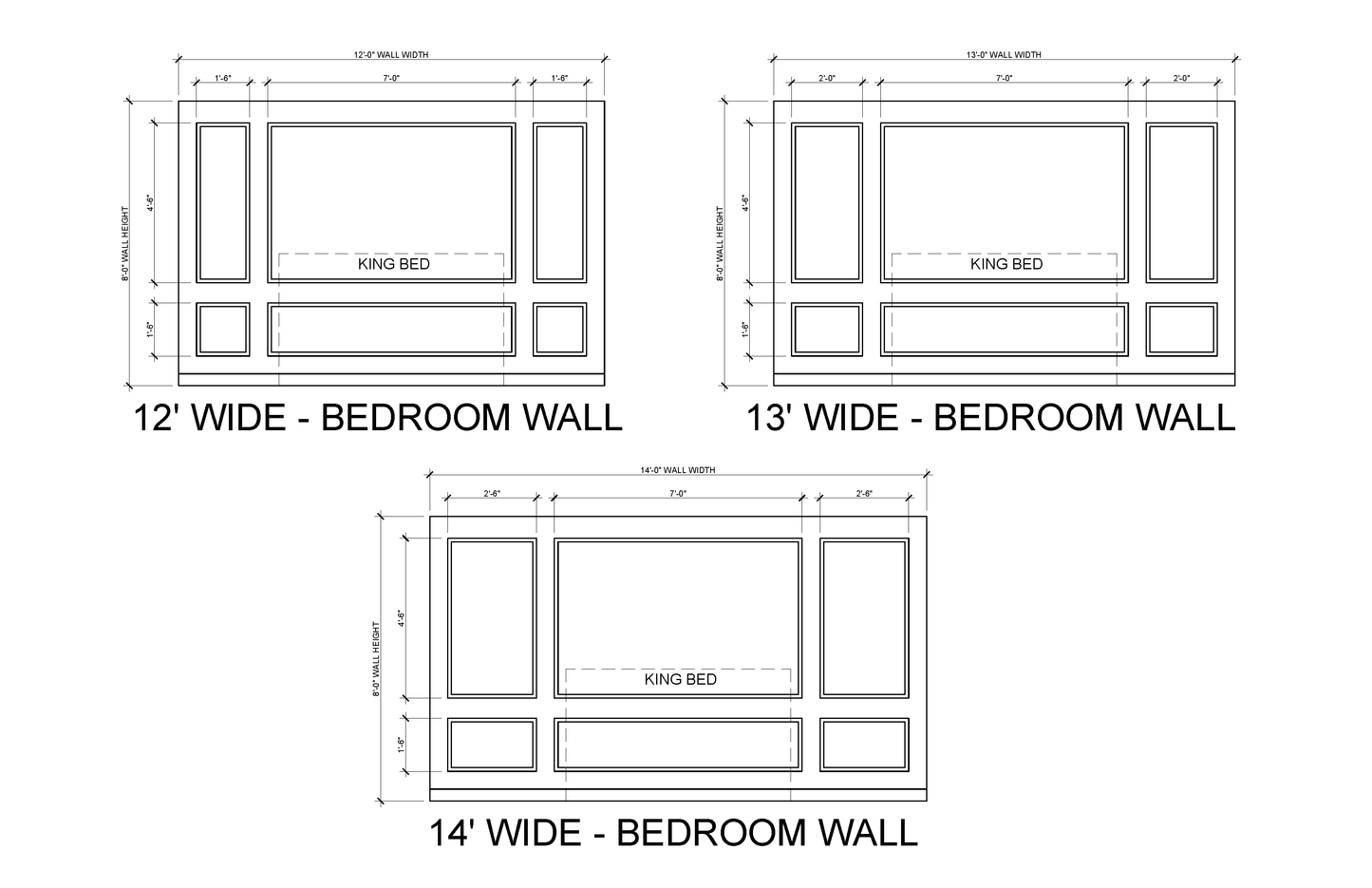 Bedroom Wall Molding Kit — Pre-Cut, Self-Adhering Picture Frame Wainscoting