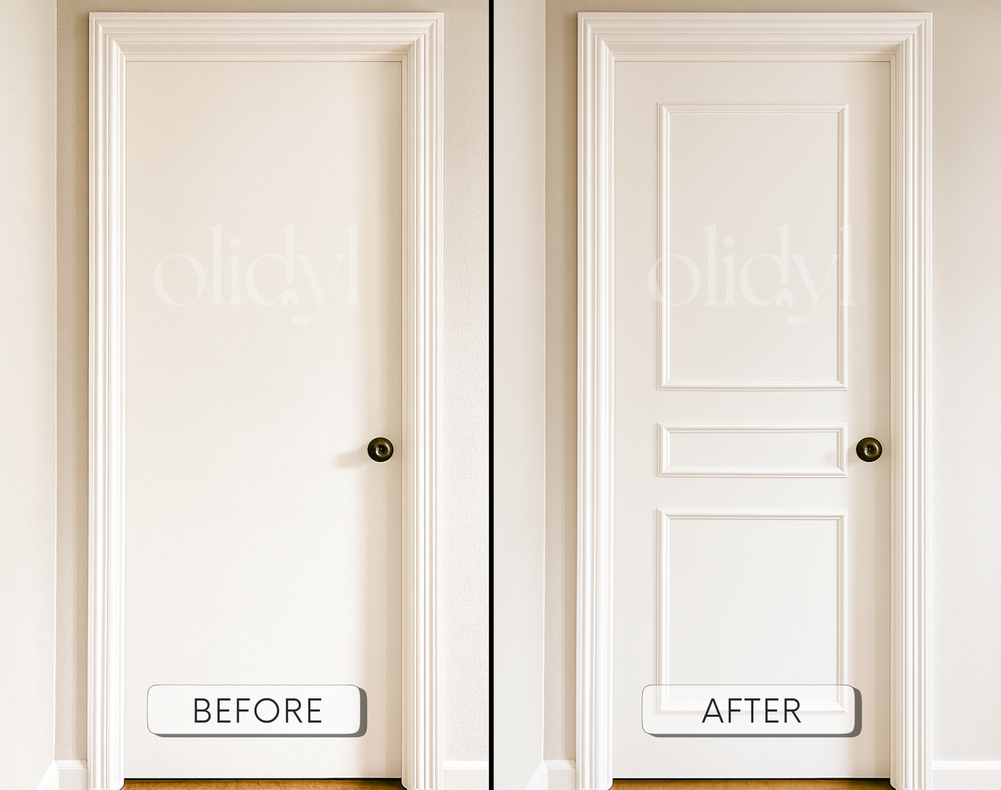 Door Molding Kit — 3-Tier Pre-Cut, Self-Adhering Wainscoting Trim