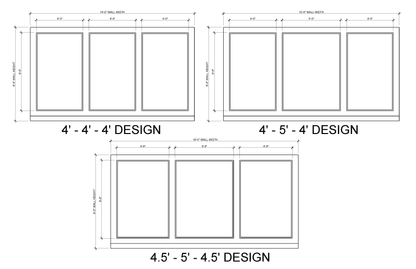 Tall Panel Wall Molding Kit — Pre-Cut, Self-Adhering Elongated Wall Trim