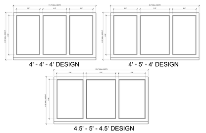 Tall Panel Wall Molding Kit — Pre-Cut, Self-Adhering Elongated Wall Trim