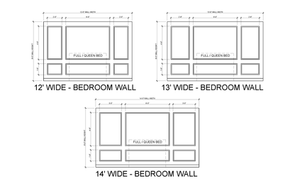 Bedroom Wall Molding Kit — Pre-Cut, Self-Adhering Picture Frame Wainscoting
