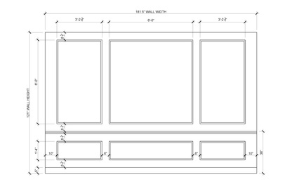 Wall Molding with Chair Rail Kit — Custom for Hilary