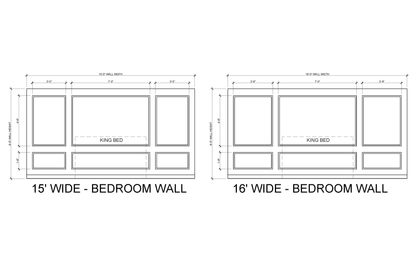 Bedroom Wall Molding Kit — Pre-Cut, Self-Adhering Picture Frame Wainscoting