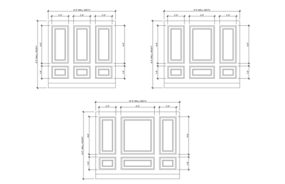 Nested Panel Wall Molding Kit — Pre-Cut, Self-Adhering Picture Frame Wainscoting