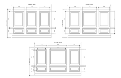 Nested Panel Wall Molding Kit — Pre-Cut, Self-Adhering Picture Frame Wainscoting