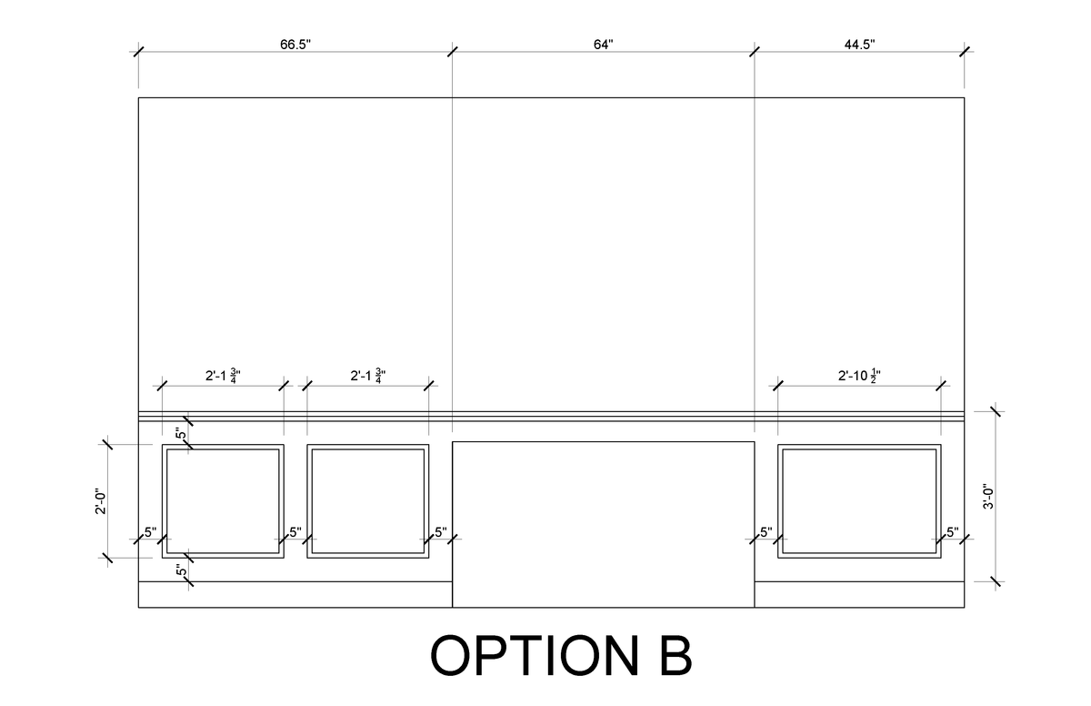 Rectangular Panel Wainscoting Kit — Pre-Cut, Self-Adhering Half-Wall Molding - Custom for Daniel