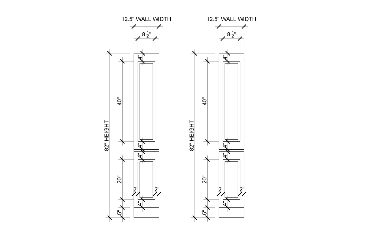 1-Panel Wall Molding Kit — Pre-Cut, Self-Adhering Picture Frame Wainscoting - Custom for Rose