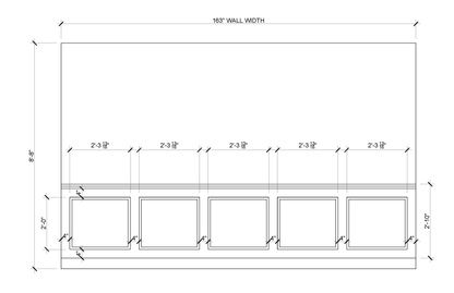 Rectangular Panel Wainscoting Kit — Pre-Cut, Self-Adhering Half-Wall Molding - Custom for Jen H
