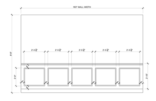 Rectangular Panel Wainscoting Kit — Pre-Cut, Self-Adhering Half-Wall Molding - Custom for Jen H