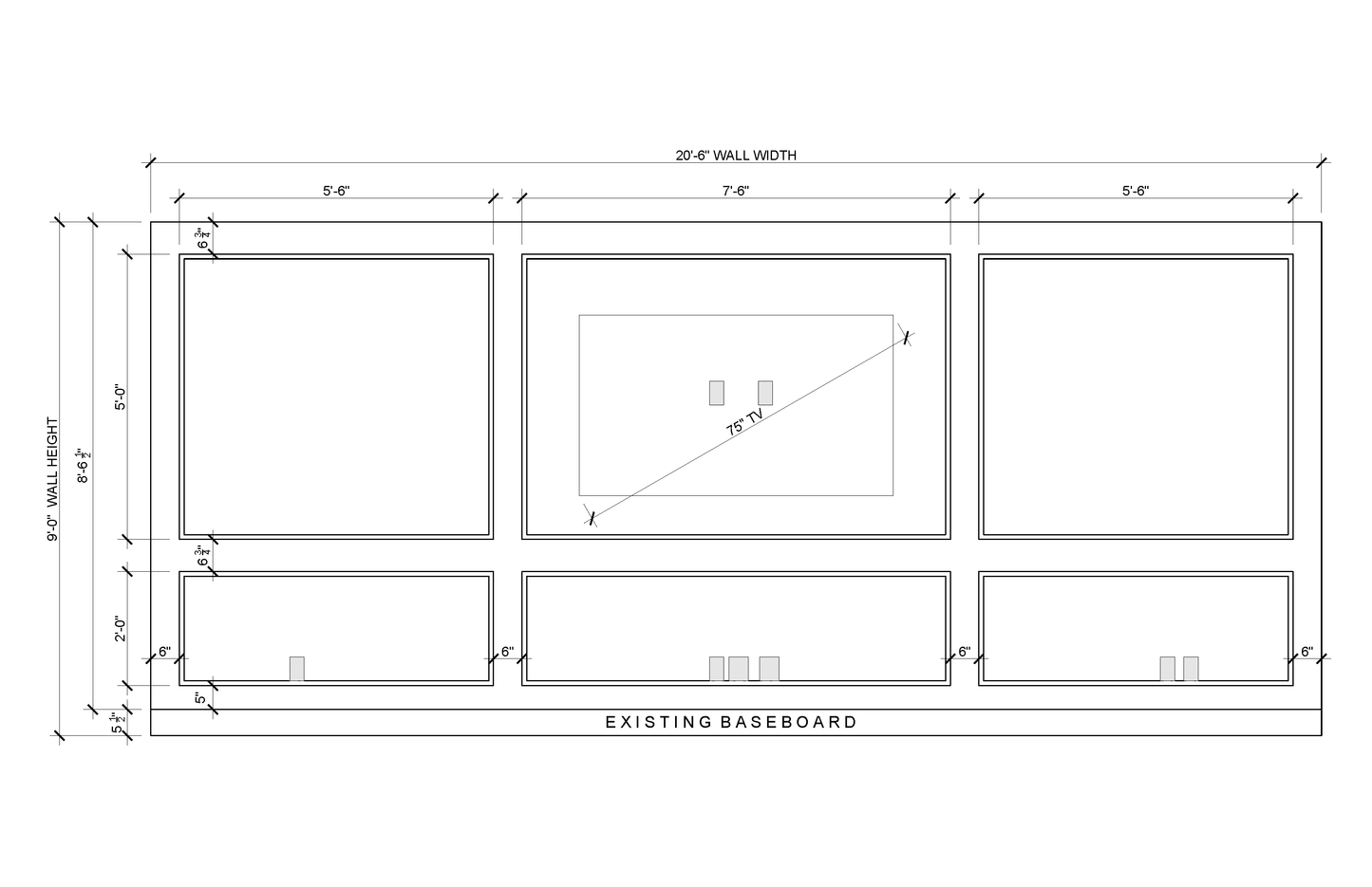 Wall Molding Kit — Pre-Cut, Self-Adhering - Custom for Veronica