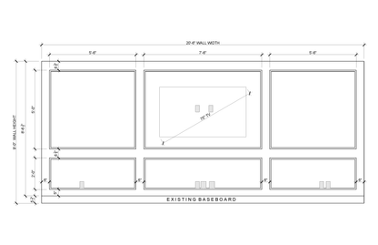 Wall Molding Kit — Pre-Cut, Self-Adhering - Custom for Veronica