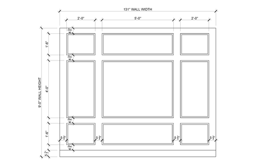 3-Tier Wall Molding Kit — Pre-Cut, Self-Adhering Picture Frame - Custom for Joseph