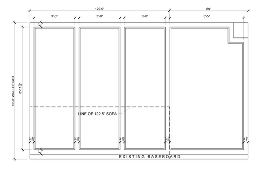 Tall Panel Wall Molding Kit — Pre-Cut, Self-Adhering Elongated Wall Trim - Custom for Kristen