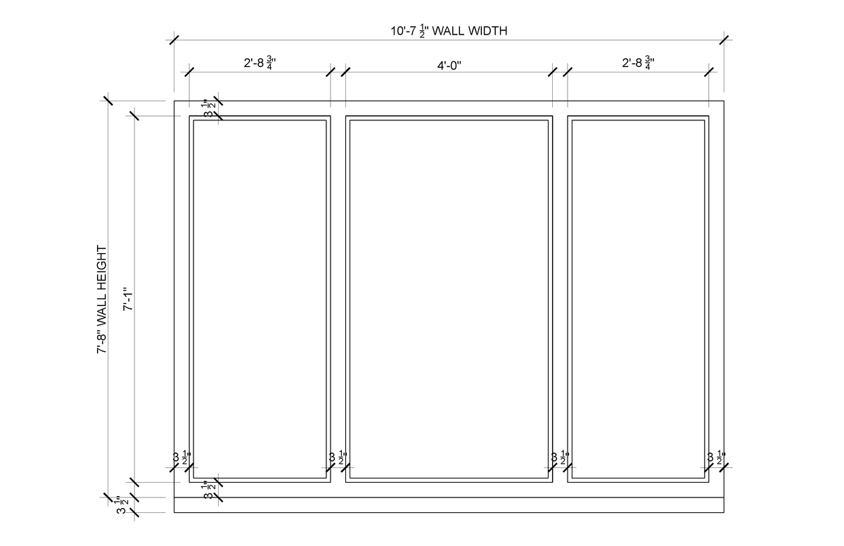 Tall Panel Wall Molding Kit - Custom for Kevin C