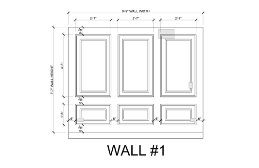 Nested Panel Wall Molding Kit — Custom for Sonia