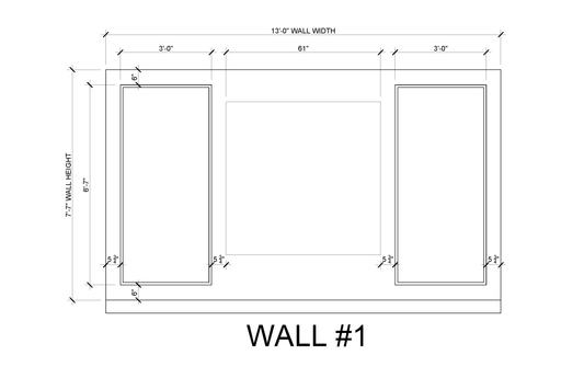 Tall Panel Wall Molding Kit — Pre-Cut, Self-Adhering Elongated Wall Trim - Custom for Stephen