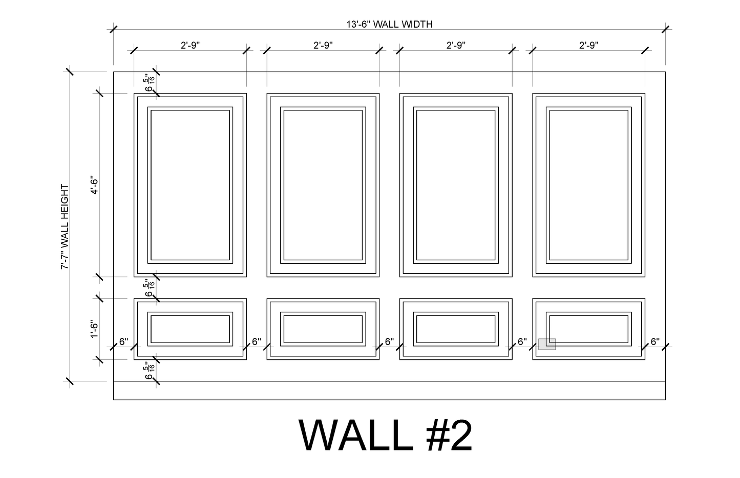 Nested Panel Wall Molding Kit — Custom for Sonia