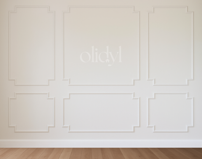 Corner Square Wall Molding Kit — Pre-Cut, Self-Adhering Wainscoting Panels
