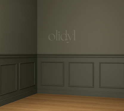 Square Panel Wainscoting Kit — Pre-Cut, Self-Adhering Half Wall Molding